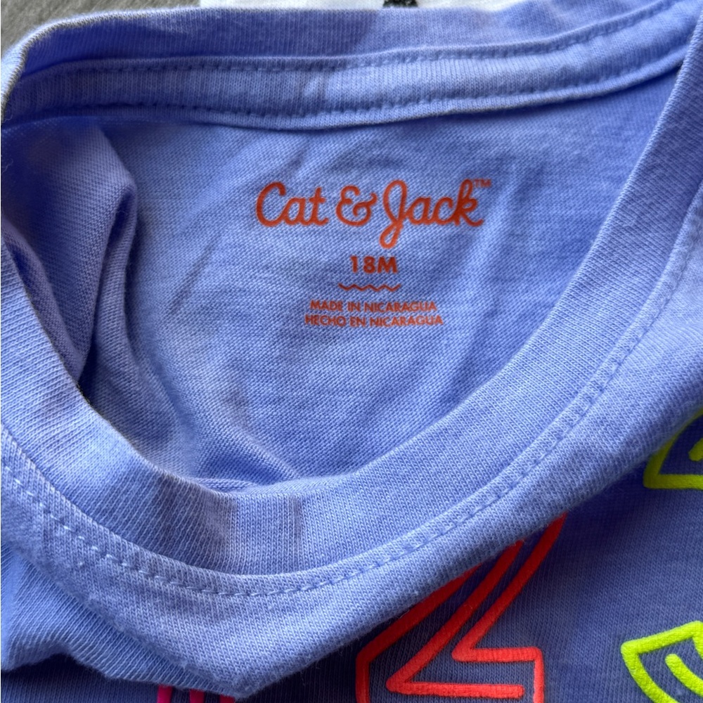 Cat & Jack Toddler Girl 18 Month Colorful Graphic T-Shirt Set - Picture 2 of 3